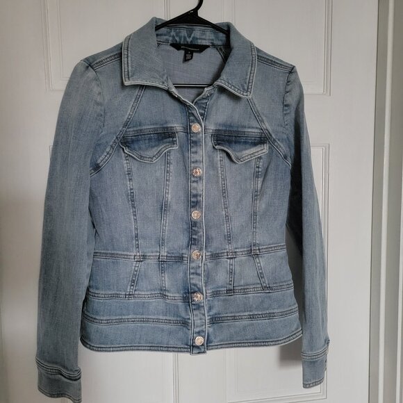 White House Black Market Seamed Denim Jacket - Women's Size S - Picture 7 of 11